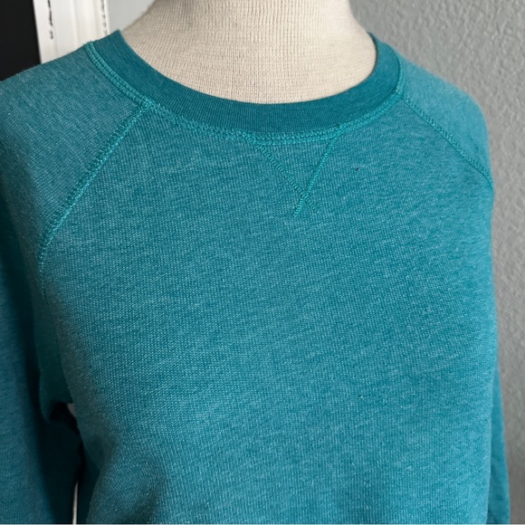 Sweaty Betty Crop Crewneck Long Sleeve Sweatshirt Teal Green - Size XS - Picture 2 of 6